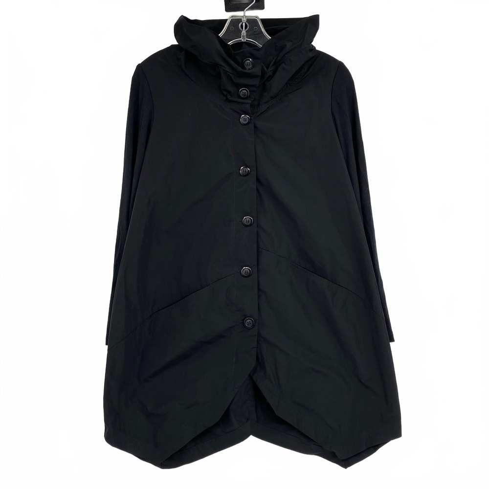 Sun Kim Black Button Up Jacket | XS Regular | Polyester/Modal/Spandex